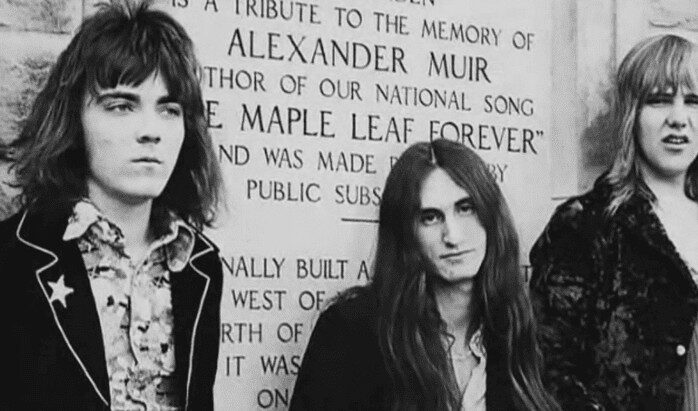 Foto dos integrantes originais do Rush